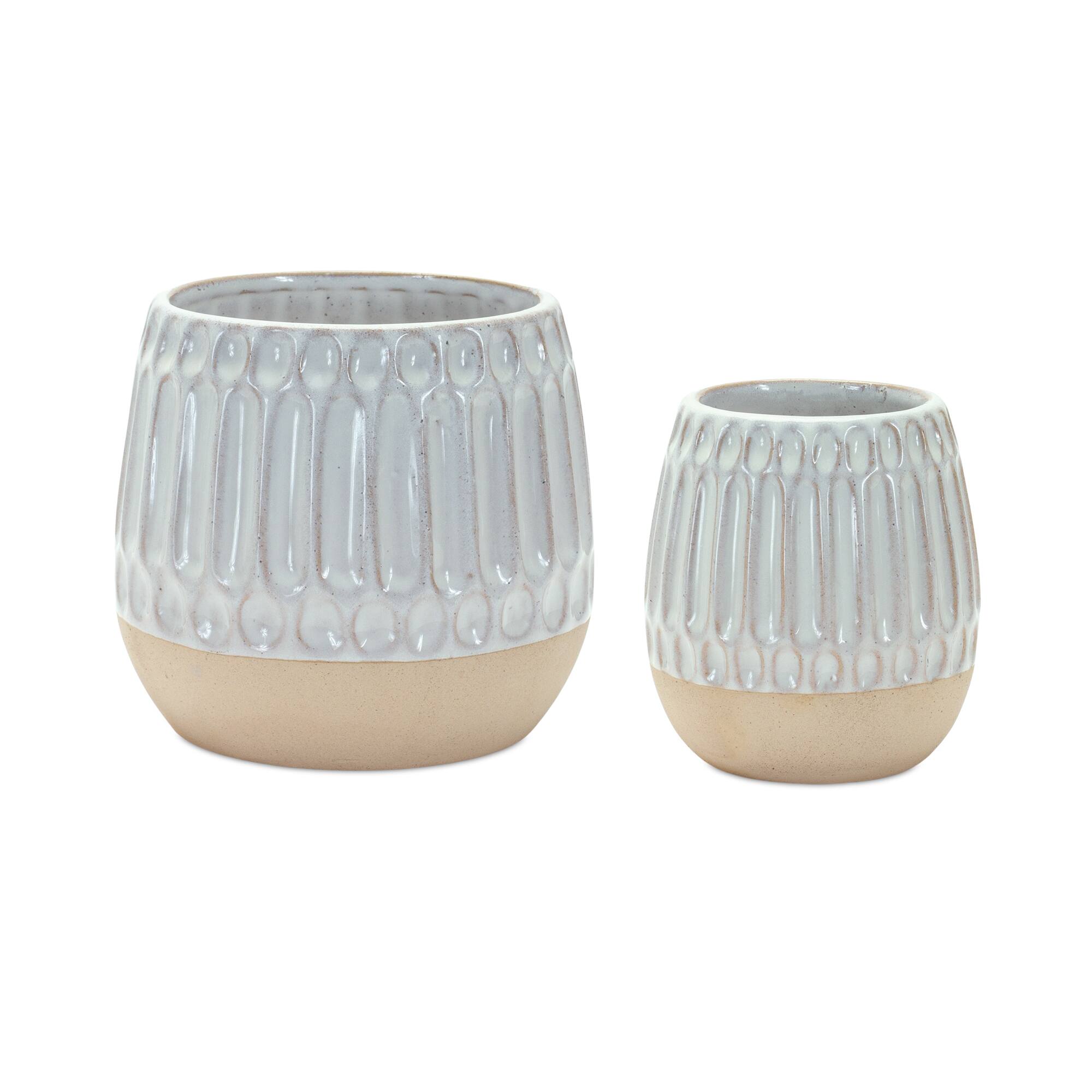 Two-Tone Porcelain Vase Set